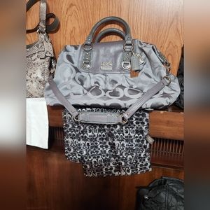 EUC, like new, COACH Madison OP ART Sateen convertible bag